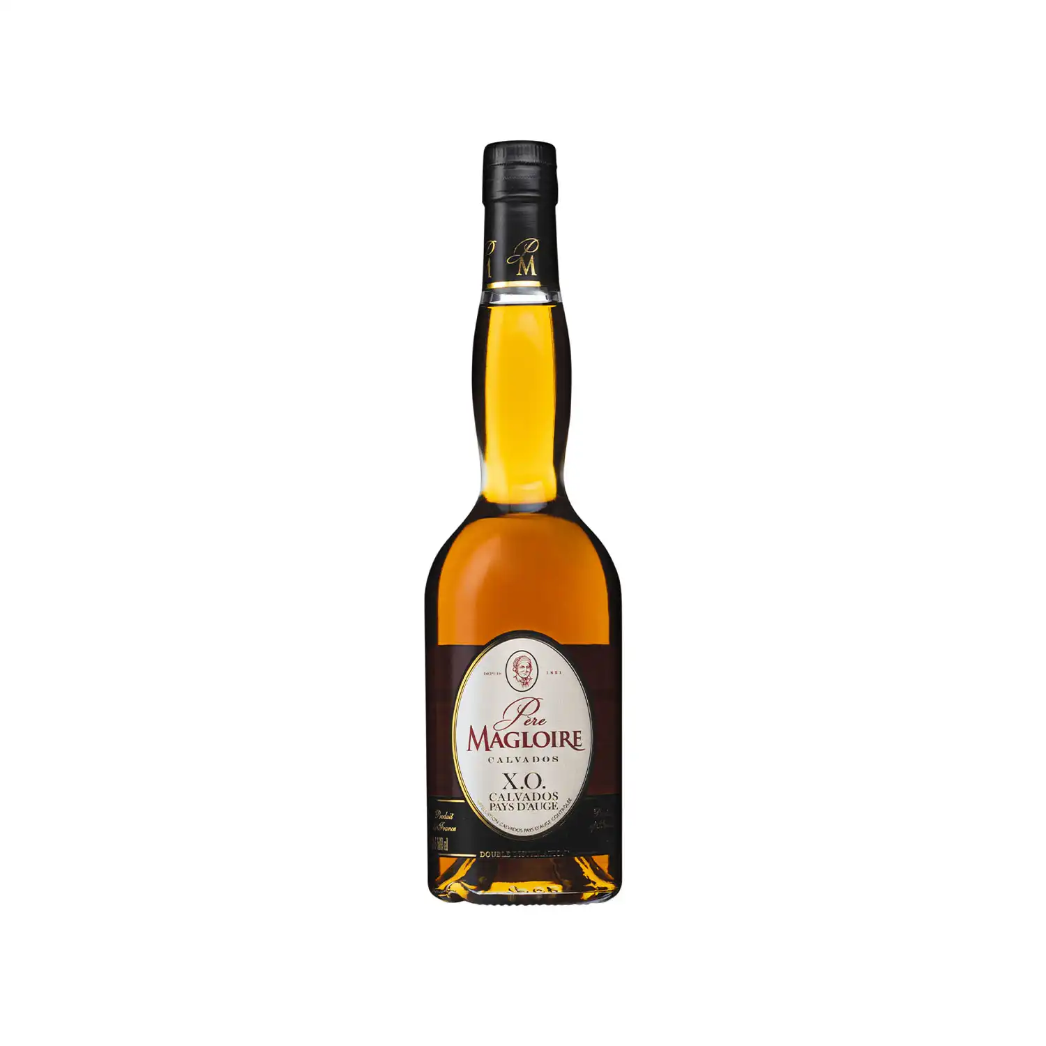 Père Magloire XO Calvados – calvados i elegant flaska med vit etikett, XO-lagrad med djup bärnstensfärg